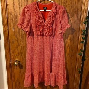 Puff Sleeve Ruffle Dress